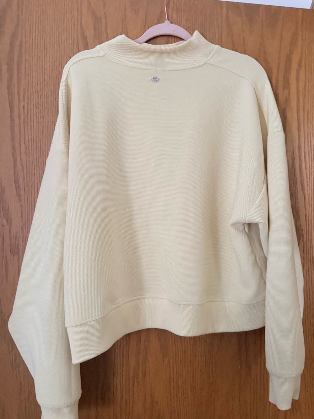 CALIA by Carrie Underwood Cream Mock Neck Pullover Sweatshirt - Picture 2 of 3